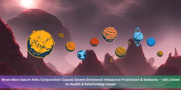 Moon Mars Saturn Ketu Conjunction: Causes Severe Emotional Imbalance Frustration & Setbacks — will Linked to Health & Relationship Issues